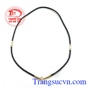 Dây da bọc vàng nhỏ sang trọng