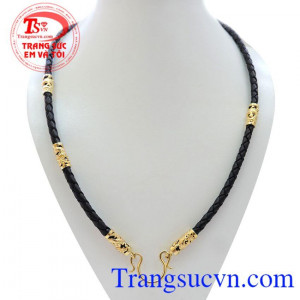 Dây da bọc vàng rồng 5 đốt