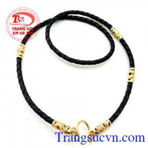 Dây da bọc vàng rồng 5 đốt