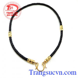 Dây da bọc vàng 18k nam đeo bền đẹp sáng bóng chất lượng đảm bảo uy tín