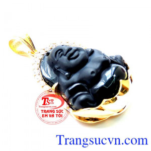 Sản phẩm uy tín chất lượng được giao bán trên toàn quốc. Mặt Phật Obsidian bọc vàng 14k