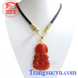 Phật Màu đỏ đá tự nhiên may mắn bảo hành 1 năm