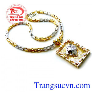 Mặt dây chuyền nam Versace 18k sáng bóng đảm bảo chất lượng hợp thời trang, sang trọng