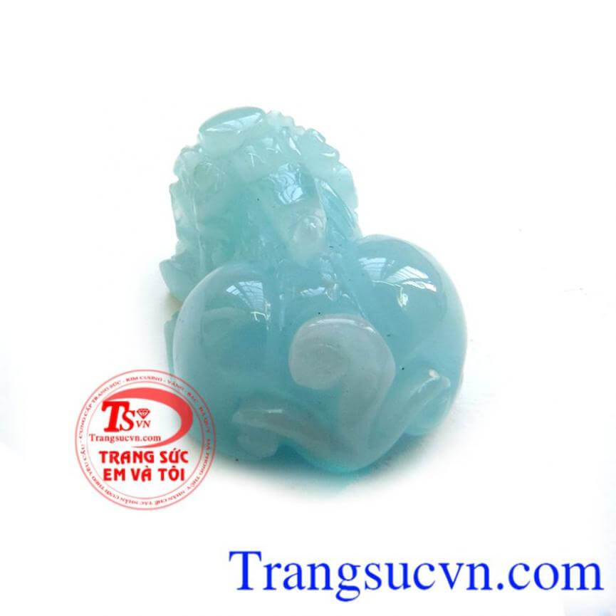 Mặt dây tỳ hưu-Aquamarine