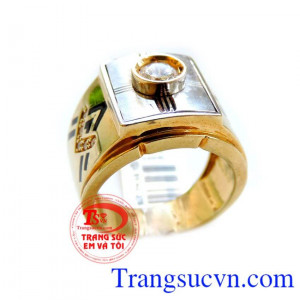 Nhẫn nam đẳng cấp phái mạnh, nhẫn nam vàng tây 10k. mang đến vẻ đẹp thời sang, sang trọng và quý phái cho người đeo