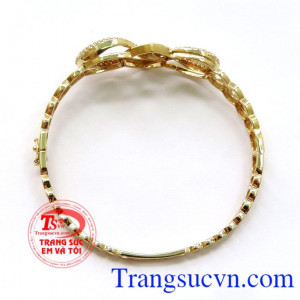 Vòng tay vàng, vòng tay vàng tây kiểu dáng Korea thời trang cho phái đẹp. 