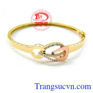 Vòng vàng nữ, vòng tay vàng tây nữ thiết kế kiểu dáng Korea thanh lịch. 