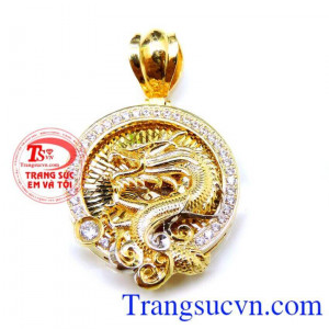 Mặt rồng vàng hộ mệnh vàng 14k