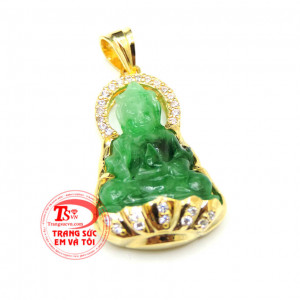 Mặt phật quan âm ngọc đeo cổ, chất lượng đảm bảo