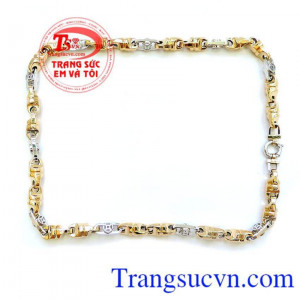 Dây chuyền nam vàng tây sang trọng