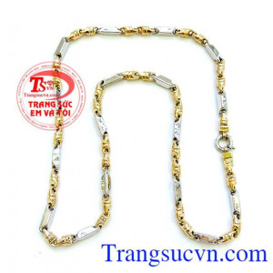 Bảo hành Sợi dây chuyền vàng 18k Ý 1 năm, Phù hợp đeo không hoặc đeo cùng mặt dây chuyền