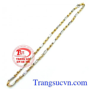 Sợi dây chuyền vàng 18k Ý sáng bền đẹp khách hàng nam Rất Thích đeo