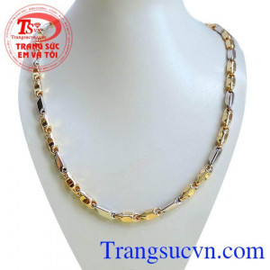 Dây chuyền italy 10k nhập khẩu nguyên chiếc, đeo bền kết hợp cùng mặt dây chuyền vàng sang trọng và lịch lãm