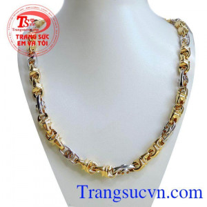 Dây vàng hai màu nam tính món quà ý nghĩa dành cho nam, cho Chồng, người yêu nhân dịp sinh nhật hoặc kỷ niệm, rất được phái mạnh thích.