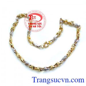 Dây vàng hai màu nam tính món quà ý nghĩa dành cho nam, cho Chồng, người yêu nhân dịp sinh nhật hoặc kỷ niệm, rất được phái mạnh thích.