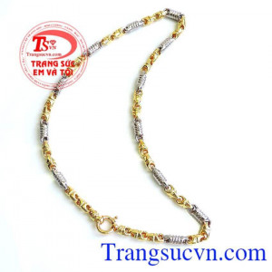 Dây chuyền Vàng Uy Lực Mạnh mẽ và nam tính,Dây chuyền Vàng Uy Lực Chất lượng vàng đảm bảo thiết kế tinh tế hai màu vàng màu vàng trắng