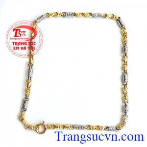 Dây chuyền Vàng Uy Lực Mạnh mẽ và nam tính,Dây chuyền Vàng Uy Lực Chất lượng vàng đảm bảo thiết kế tinh tế hai màu vàng màu vàng trắng