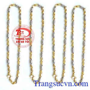 Dây chuyền Vàng Uy Lực Mạnh mẽ và nam tính,Dây chuyền Vàng Uy Lực Chất lượng vàng đảm bảo thiết kế tinh tế hai màu vàng màu vàng trắng