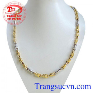 Dây vàng nam đeo nam tính và sang trọng,Dây vàng nam đeo đẹp hợp đeo cùng mặt dây chuyền tinh tế, chất lượng Uy tín đảm bảo