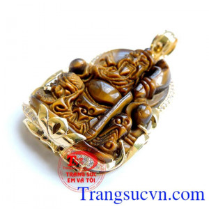 Mặt dây chuyền nam chạm khắc bọc vàng 10k sáng bóng đảm bảo chất lượng hợp thời trang, sang trọng và phong thủy