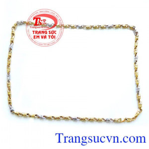 Vòng cổ nam vàng tinh tế 