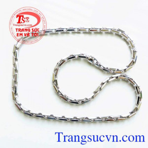 Dây chuyền vàng trắng italy nam