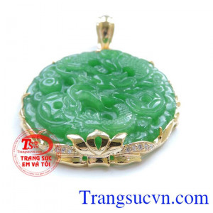 Mặt dây chuyền nam chạm khắc bọc vàng 10k sáng bóng đảm bảo chất lượng hợp thời trang, sang trọng và phong thủy