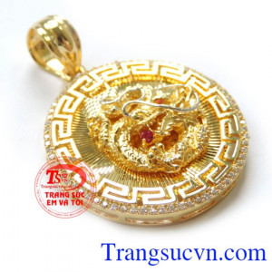 Mặt dây rồng vàng nam đeo cùng dây chuyền vàng và dây cao su bọc vàng, dây da bọc rồng, tinh tế và đẳng cấp