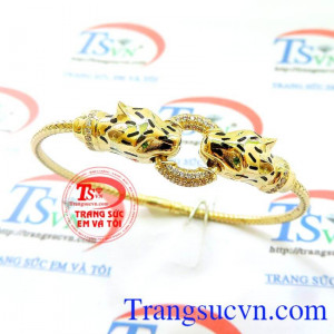 Lắc vàng báo đốm phong cách, lắc tay vàng tây đẹp. 