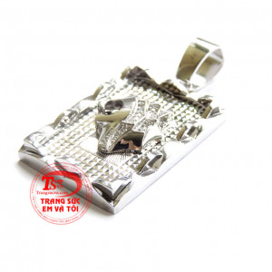 Mặt dây chuyền nam  trắng sáng bóng đảm bảo chất lượng hợp thời trang, sang trọng và phong thủy