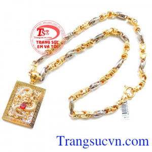 Mặt dây chuyền nam Rồng Vàng sáng bóng đảm bảo chất lượng hợp thời trang, sang trọng và phong thủy
