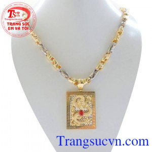 Bộ trang sức rồng 3D nam Mặt nam rồng đẳng cấp