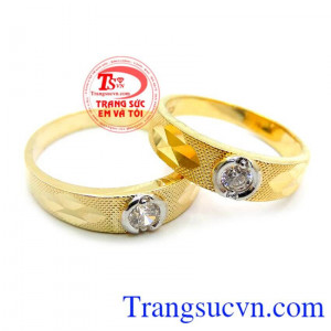 Cặp Nhẫn Cưới Hạnh Phúc Bền Lâu 10k chất lượng tốt