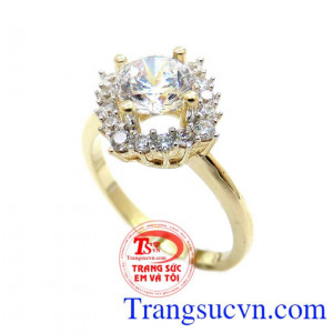 Nhẫn Nữ kết đá tinh xảo 10k chất lượng bền đẹp. Nhẫn nữ là món quà ý nghĩa dành cho phái đẹp,là sản phẩm được nhiều phái nam lựa chọn để tặng cho người mình yêu thương 