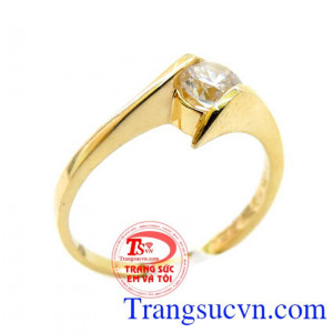 Nhẫn nữ vàng tây dành cho phái đẹp phù hợp làm quà tặng sinh nhật hoặc trong các dịp ý nghĩa