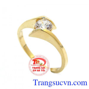 Chiếc Nhẫn Nhỏ Xinh chất lượng vàng 10k. Nhẫn nữ được khách hàng ưa chuộng là sản phẩm được nhiều phái nam lựa chọn để tặng cho người mình yêu thương. nhẫn nữ bảo hành 6 tháng giao toàn quốc, thanh toán an toàn.