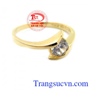 Nhẫn nữ vàng tây dành cho phái đẹp phù hợp làm quà tặng sinh nhật hoặc trong các dịp ý nghĩa