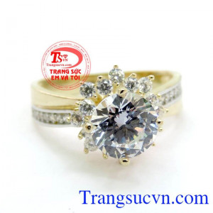 Nhẫn Nữ Kết Đá đẹp chất lượng bền đẹp. Nhẫn vàng tây nữ là sản phẩm được nhiều phái nam lựa chọn để tặng cho người mình yêu thương