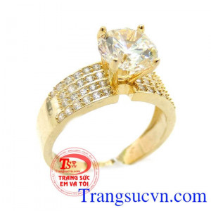 Nhẫn nữ vàng tây dành cho phái đẹp phù hợp làm quà tặng sinh nhật hoặc trong các dịp ý nghĩa