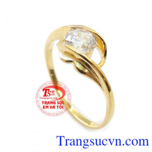 Nhẫn Nữ Vàng Tây TSVN chất lượng bền đẹp. Là một món quà tặng, món Trang Sức Nữ vô cùng ý nghĩa