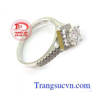 Nhẫn Nữ Vàng Trắng 10k Nhập chất lượng. nhẫn nữ vàng tây được thiết kế tinh tế, đeo xinh xinh trên ngón tay đeo nhẫn, nhẫn nữ bảo hành 6 tháng giao toàn quốc, thanh toán an toàn.