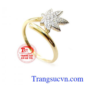 Nhẫn Nữ Lá Xinh chất lượng bền đẹp. Nhẫn vàng tây nữ là món quà ý nghĩa tặng người yêu trong các ngày lễ, kỷ niệm