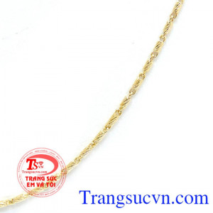 Dây nữ móc khóa 10k Italy