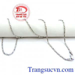 Dây nữ Ý vàng trắng 10k xinh