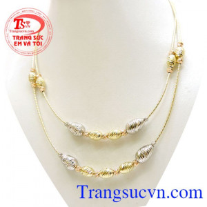 Kiềng vàng Italy bên nhau trọn đời, kiềng vàng nhập khẩu Italy thời trang. 