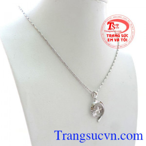 Bộ dây chuyền 10k nữ xinh xắn, bộ dây chuyền nữ vàng trắng 10k đẹp, xinh cho nữ.