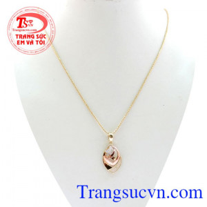 Bộ nữ vàng thời trang 10k, bộ trang sức vàng 10k xinh xắn cho nữ.