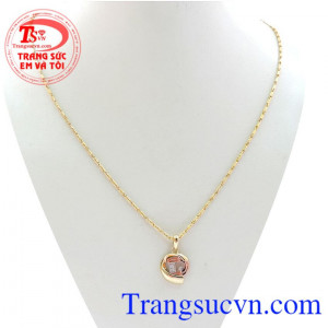 Bộ mặt dây chữ D ốc biển,bộ dây chuyền vàng tây 10k đẹp, chuẩn chất lượng.