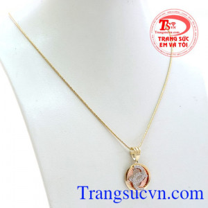 Bộ mặt nữ may mắn, bộ mặt dây thích hợp làm quá tặng, bộ dây chuyền thời trang.