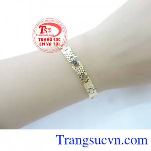 Đường nét sáng bóng,bền đẹp, đeo lắc tay vàng tây hợp thời trang. Lắc Vàng Xinh Cho Nữ
